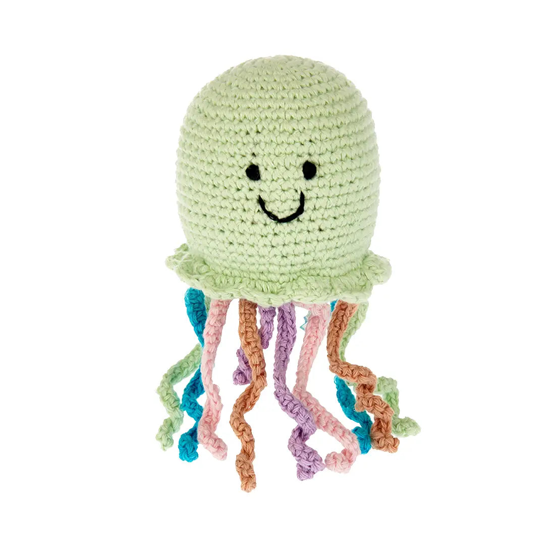 Organic Crocheted Rattle Toy | Jellyfish