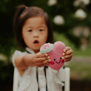 Organic Crocheted Nature Rattle | Friendly Heart