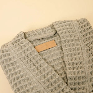 The Organic Weightless Waffle Robe - Aloe