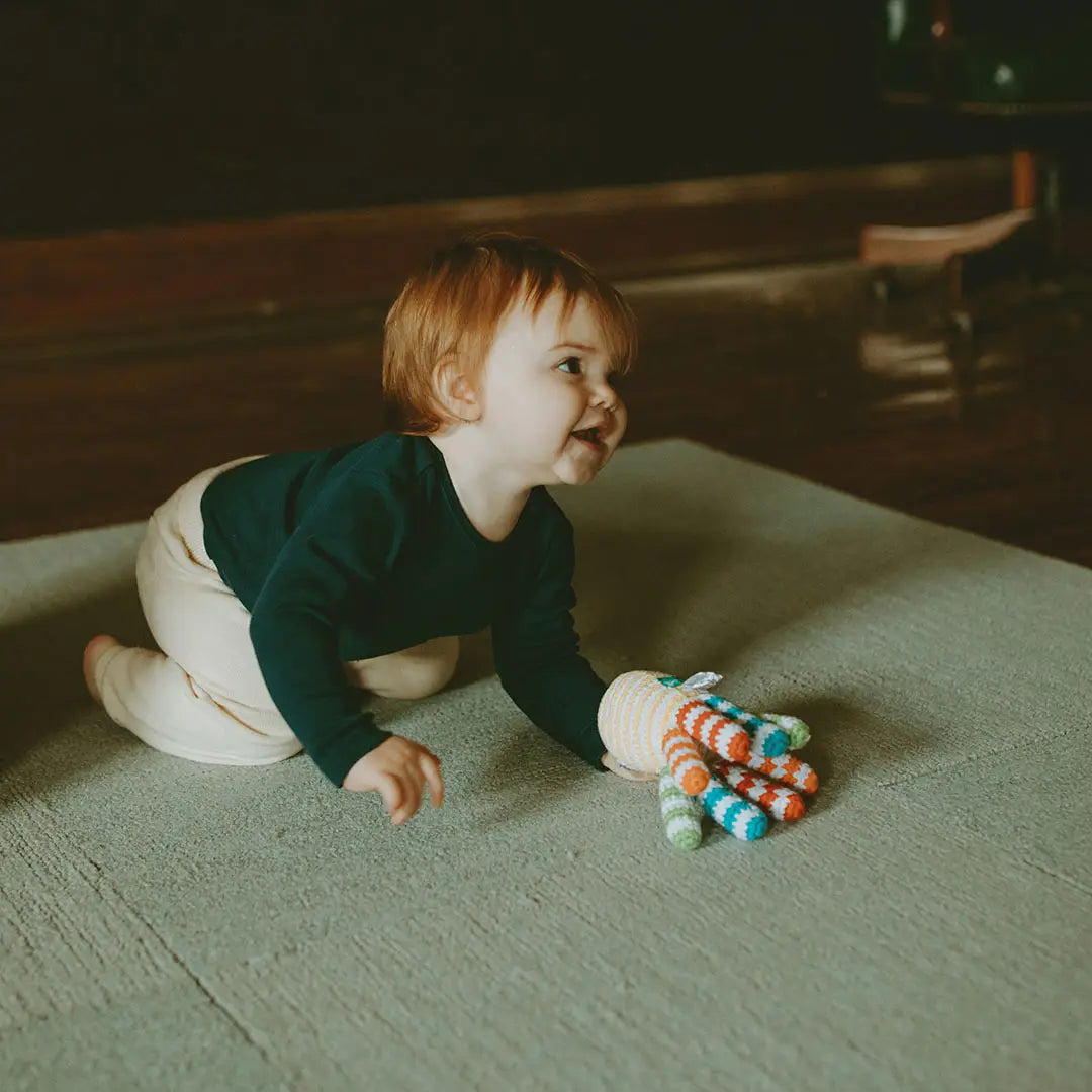Organic Crocheted Rattle Toy | Octopus