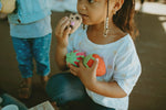 Load image into Gallery viewer, Organic Crocheted Sweets Rattle | Friendly Chocolate Cookie
