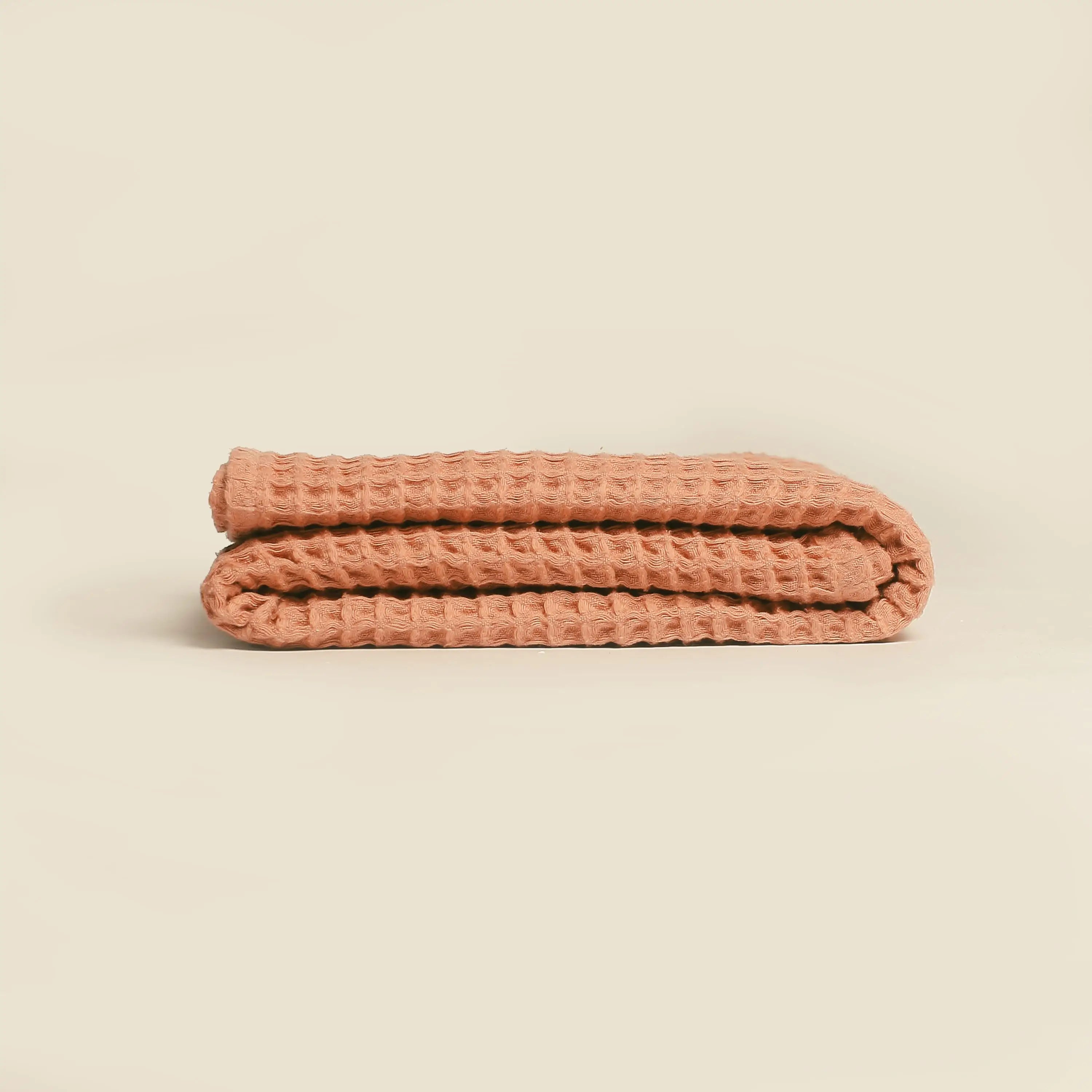 Organic Weightless Waffle Baby Blanket | Terra Cotta