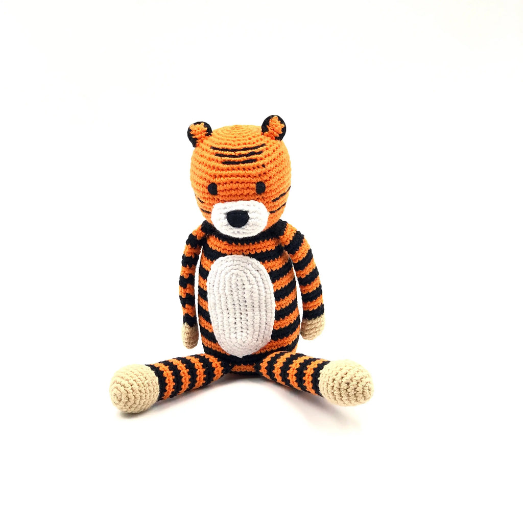 Organic Crocheted Rattle Toy | Tiger