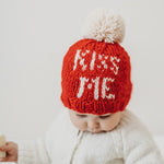 Load image into Gallery viewer, Kiss Me Valentine&#39;s Day Hand Knit Beanie Hat
