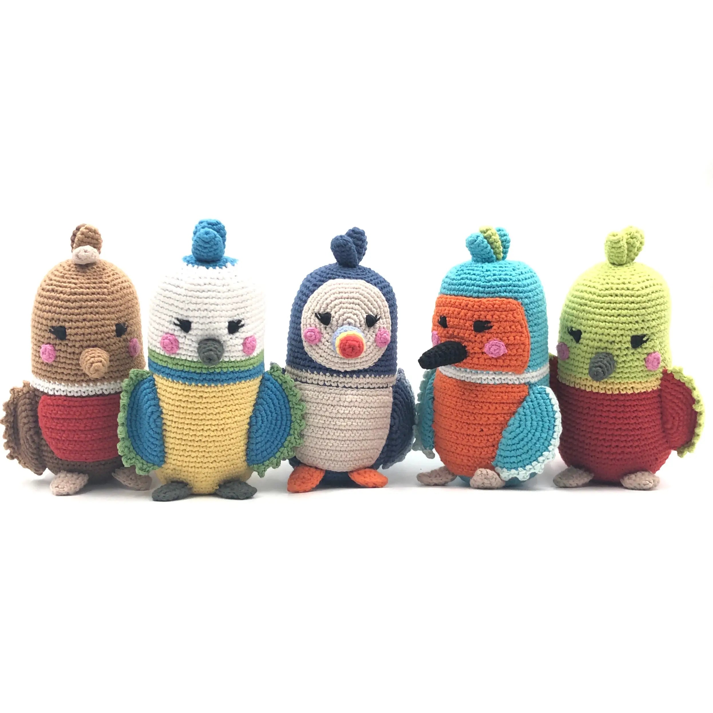 Organic Crocheted Rattle Toy | Birds