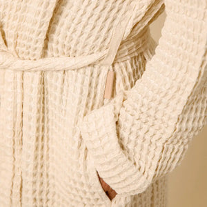 The Organic Weightless Waffle Robe - Wheat