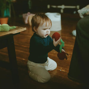 Organic Crocheted Fruit Rattle | Friendly Cherries