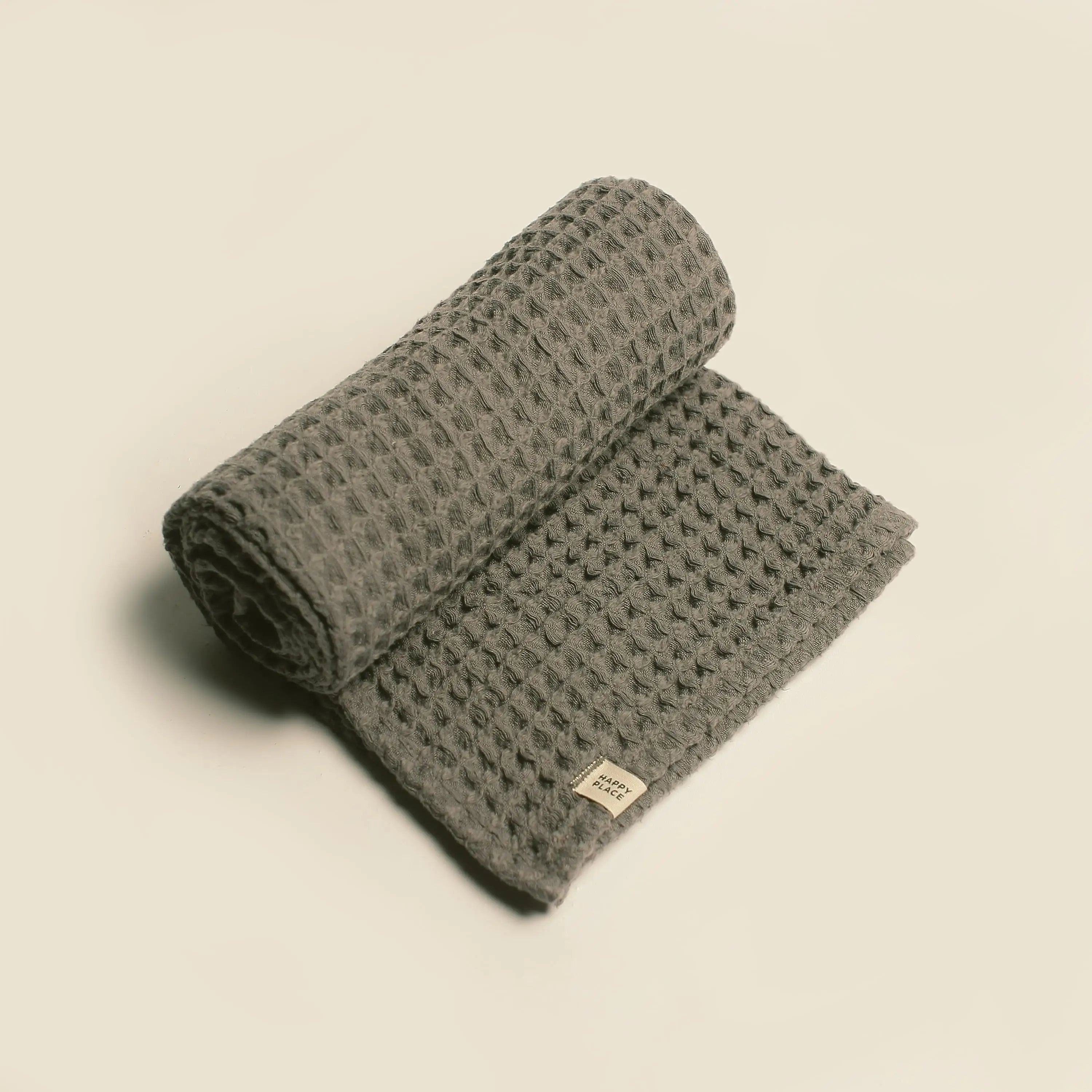 Organic Weightless Waffle Baby Blanket | Coal