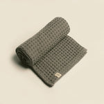 Load image into Gallery viewer, Organic Weightless Waffle Baby Blanket | Coal
