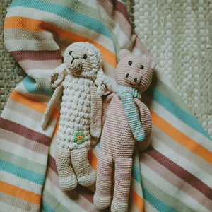 Organic Crocheted Rattle Toy | Pig