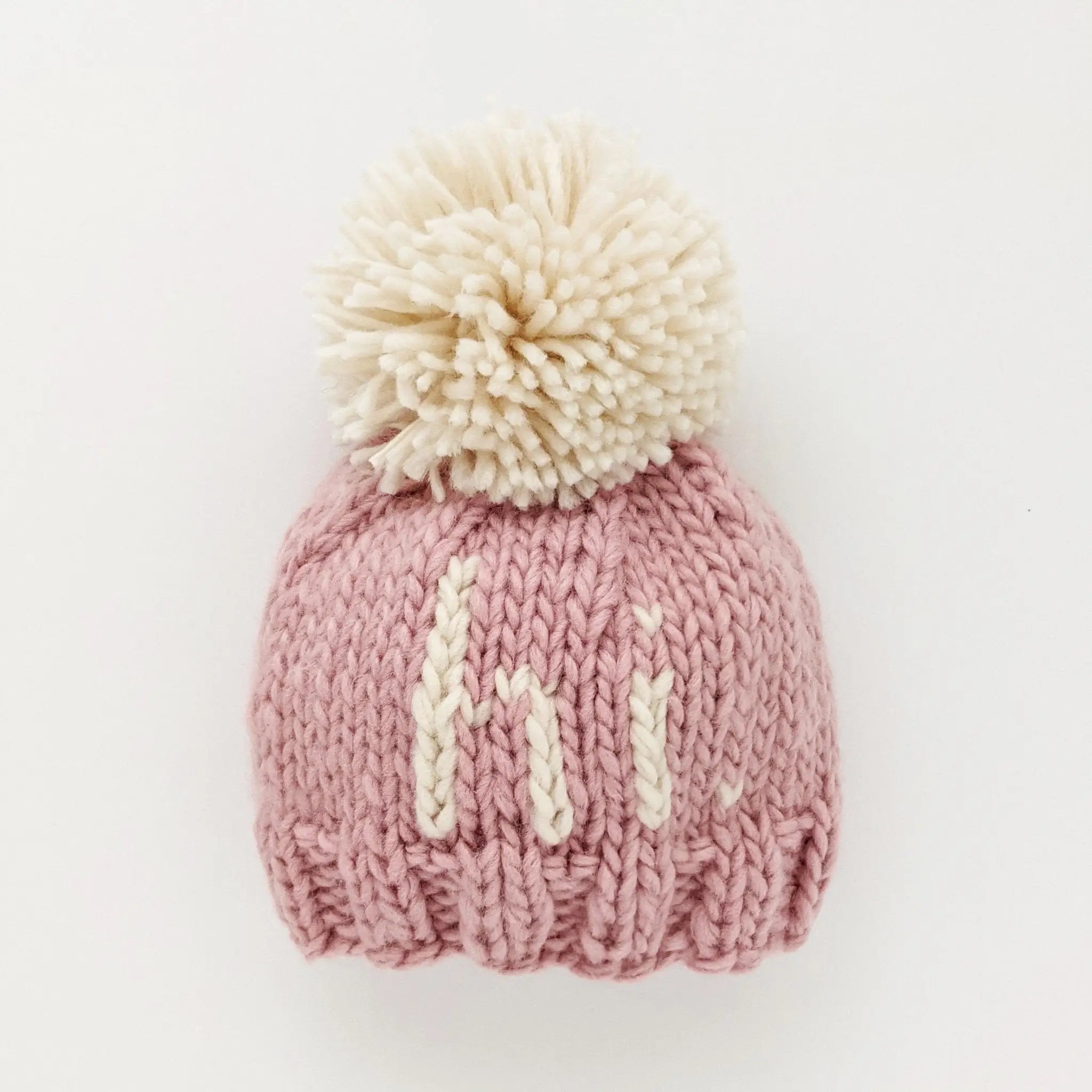 hi. Rosy Pom Pom Beanie Hat