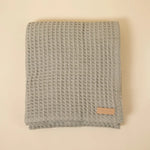 Load image into Gallery viewer, Organic Weightless Waffle Throw Blanket | Aloe
