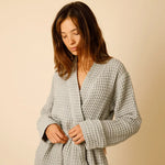 Load image into Gallery viewer, The Organic Weightless Waffle Robe - Aloe
