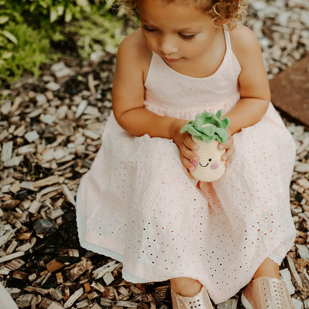 Organic Crocheted Fruit Rattle | Friendly Pineapple