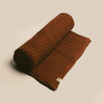 Load image into Gallery viewer, Organic Weightless Waffle Throw Blanket | Clay
