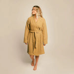 Load image into Gallery viewer, The Organic Weightless Waffle Robe - Dijon
