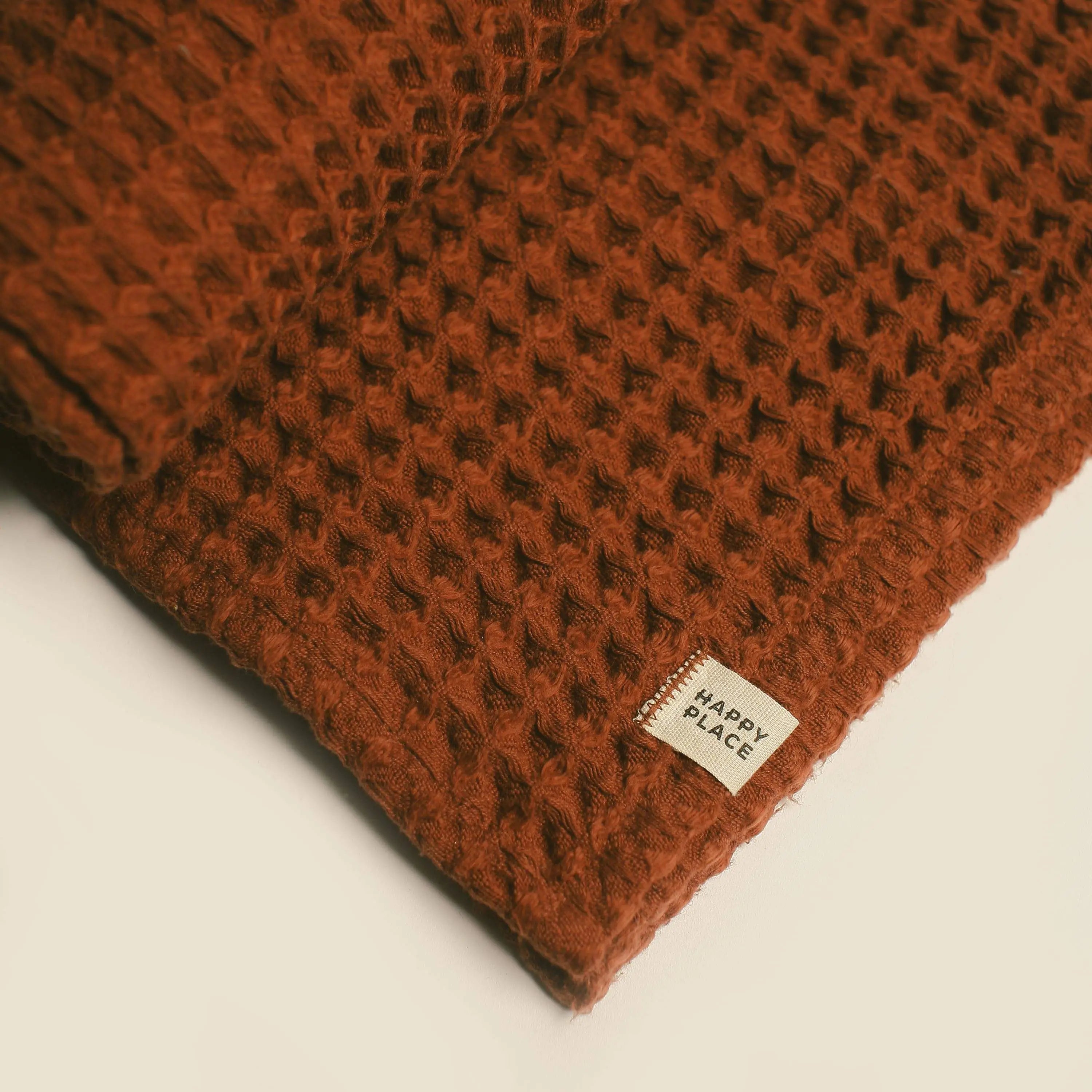 Organic Weightless Waffle Baby Blanket | Clay