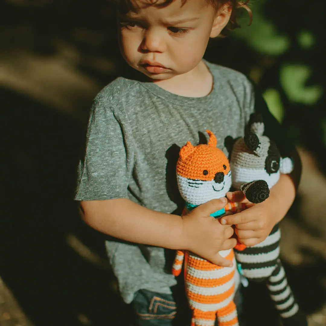 Organic Crocheted Rattle Toy | Fox