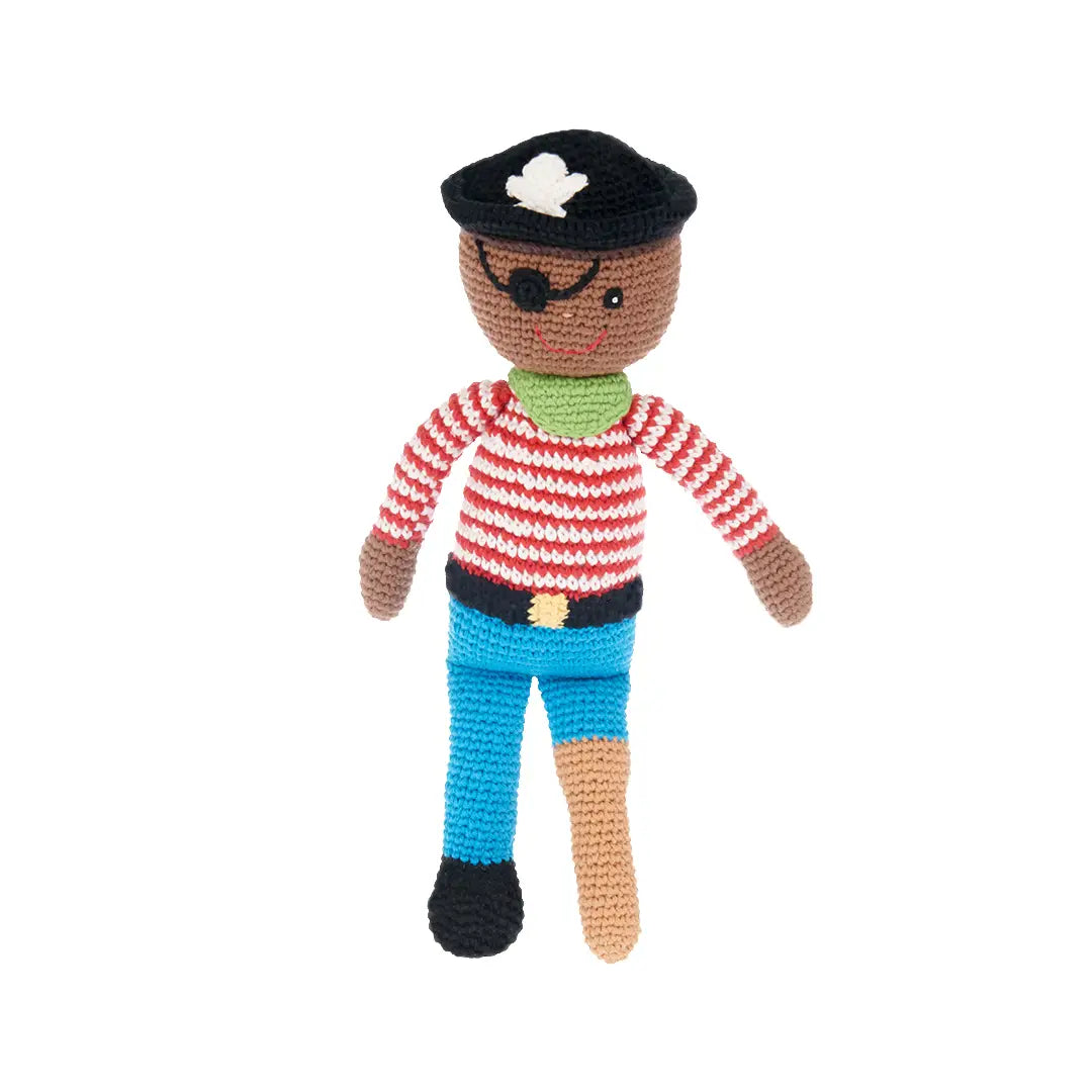 Organic Crocheted Doll | Peg Leg Pirate