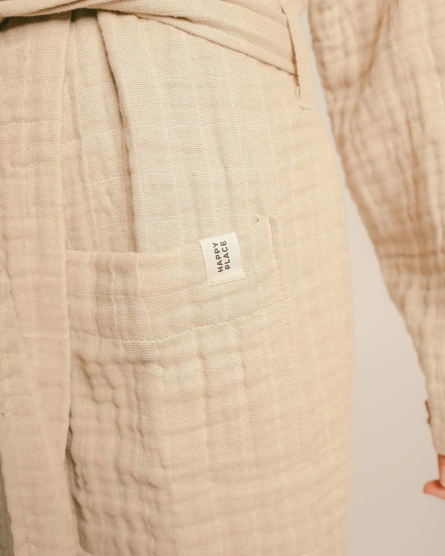 The Organic Gauzy Robe - Sand