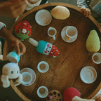 Organic Crocheted Fruit Rattle | Friendly Strawberry