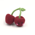 Load image into Gallery viewer, Organic Crocheted Fruit Rattle | Friendly Cherries
