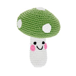 Load image into Gallery viewer, Organic Crocheted Veggie Rattle | Friendly Green Mushroom
