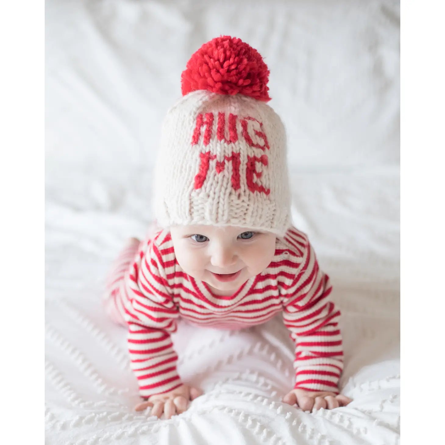Hug Me Valentine's Day Hand Knit Beanie Hat