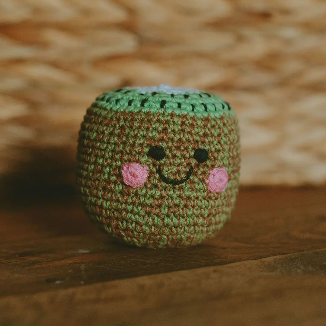 Organic Crocheted Fruit Rattle | Friendly Kiwi