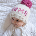 Load image into Gallery viewer, XOXO Valentine&#39;s Day Hand Knit Beanie Hat
