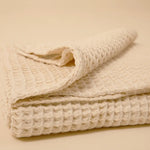 Load image into Gallery viewer, Organic Weightless Waffle Throw Blanket | Wheat
